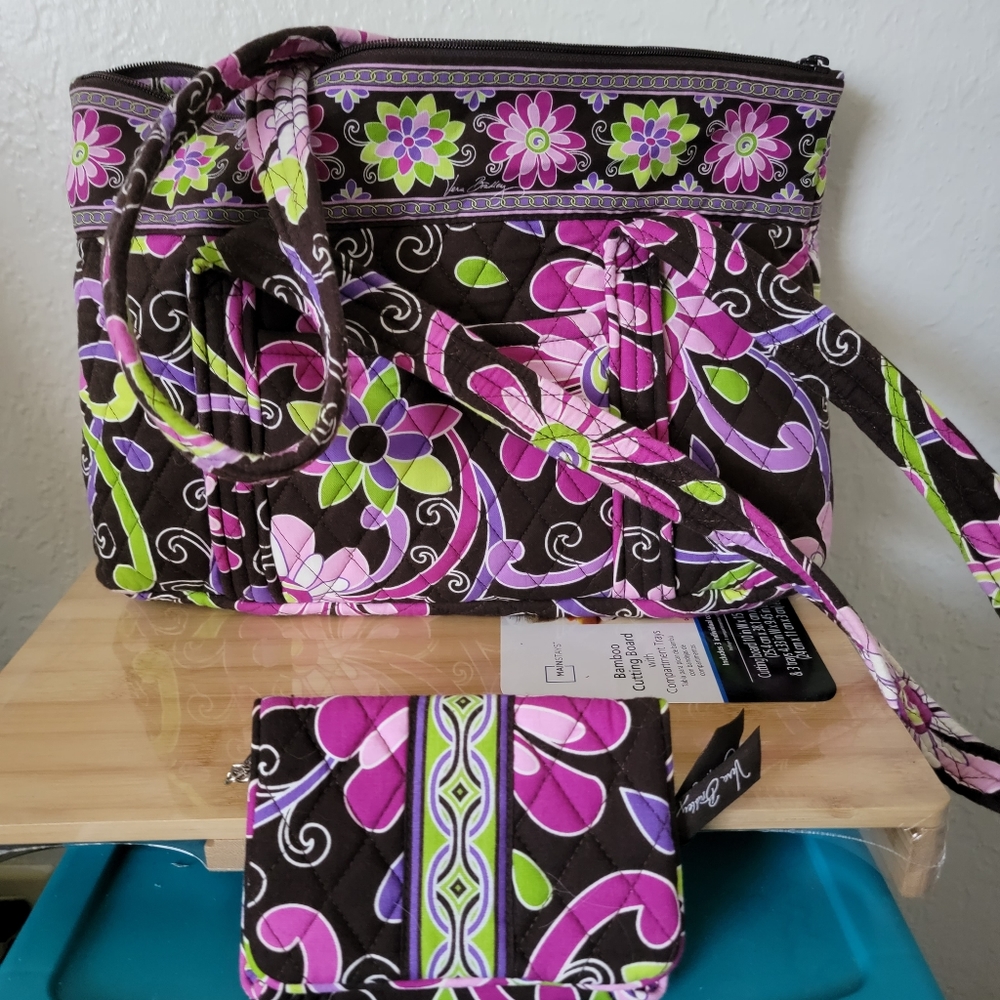 Vera Bradley Tote with matching wallet